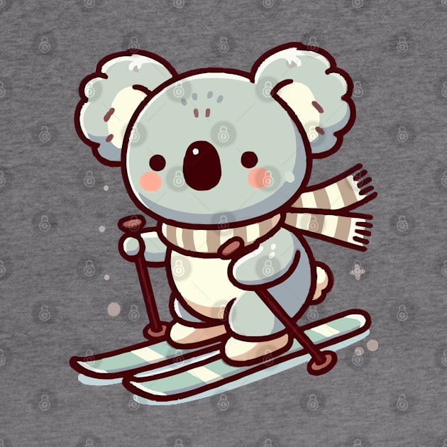 Cute koala Skiing by fikriamrullah